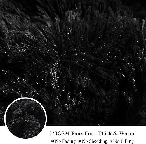 Miniatura 4 de XeGe juego de funda de edredón de terciopelo de lujo ultrasuave, juego de cama de 2 piezas, 1 funda de edredón de piel sintética y 1 funda de