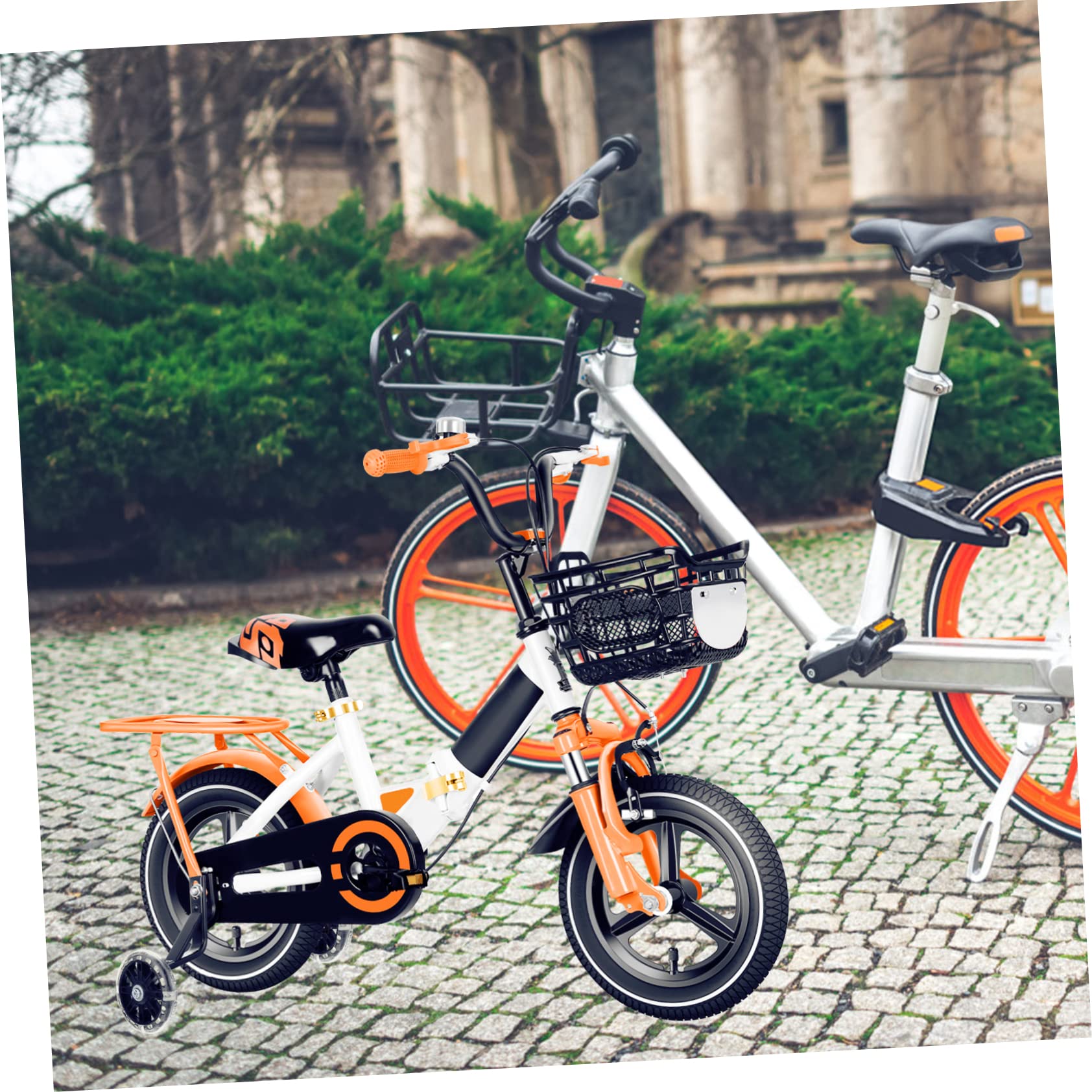 1 Par De Ruedas De Entrenamiento para Bicicleta Ruedas Auxiliares para Bicicleta Estabilizadores Auxiliares para Bicicleta para Niños Accesorios para Ciclismo Soporte De Acero