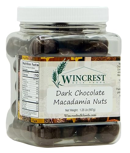 Nueces de macadamia de chocolate negro - 1.25 libras (20 onzas)