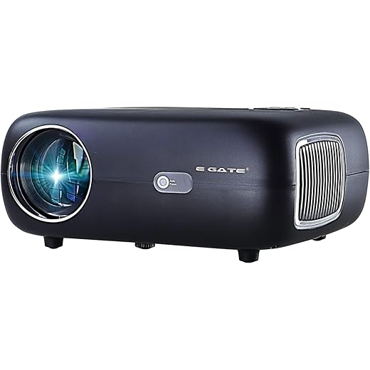 E Gate K9 Pro-Max 6X, Automatic Android Projector | 600 ISO Lumens & 1200fc | Full HD 1080p Native | Auto (Focus + Keystone) | Netflix, Prime etc | 2 HDMI, 2 USB, Dual WiFi & BT | Egate