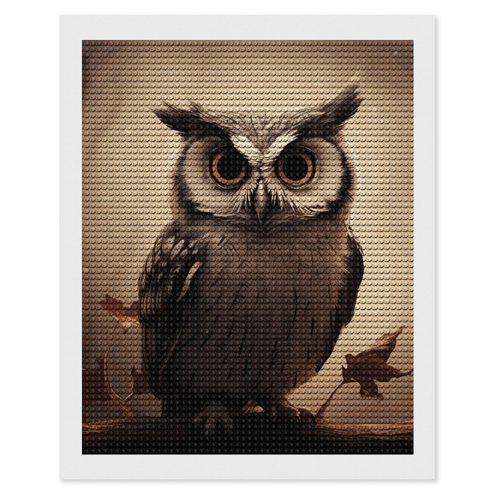 Cute Owl Diamond Art Kits for Adults, DIY 5D Diamonds Painting Kits for Beginner, Round Full Drill Diamond Dots Painting, Diamonds Pictures Gem Art and Crafts Wall Decor 16"x20"