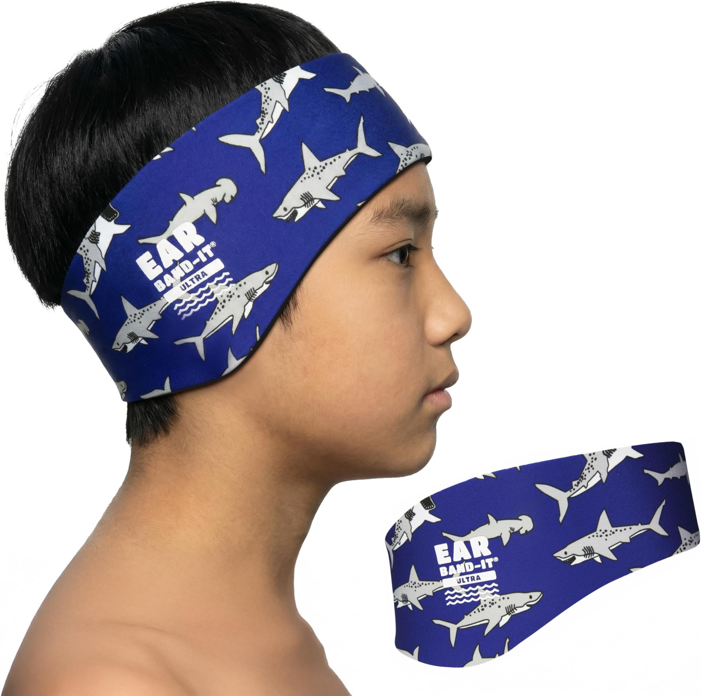 Earvolution Ear Band-It Ultra Swimming Headband for Kids and Adults - Invented by Ear, Nose, and Throat Physician - Custom Anti-Slip Grip Neoprene Maximizes Protection, 12 Color Options, 3 Sizes