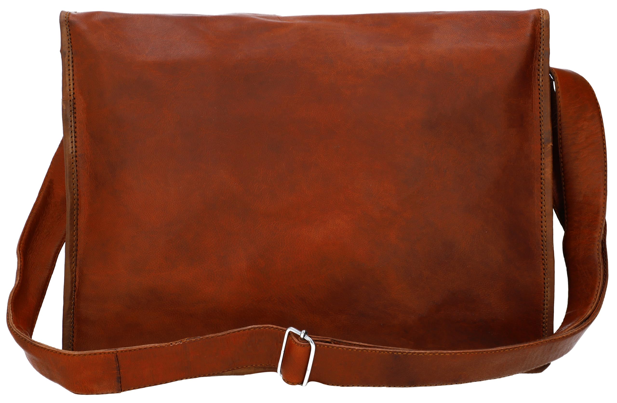 Gusti Leder „Max“ Leder Umhängetasche – Hochwertige Vintage Messenger Bag für 15" Laptop, Unisex, Naturbraun