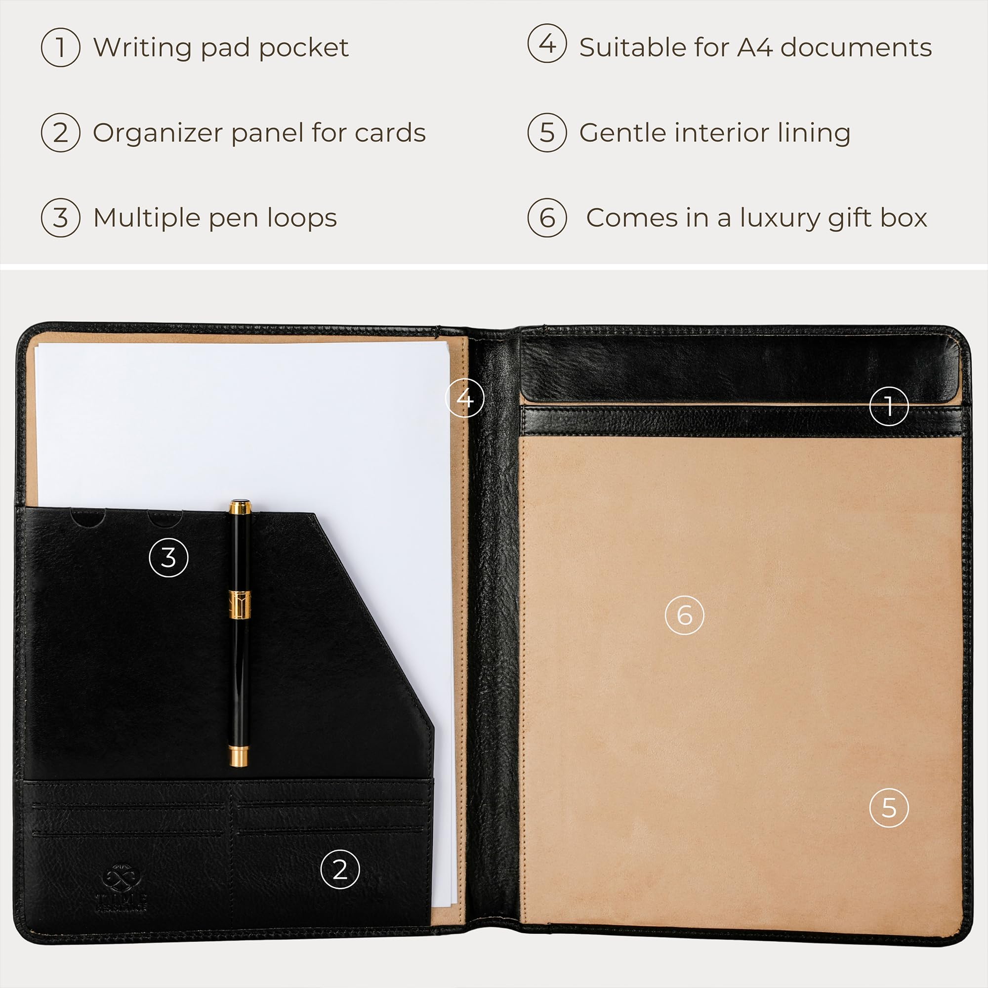 Portafoglio in Pelle Time Resistance Portadocumenti Formato Tablet Piccola Ventiquattrore