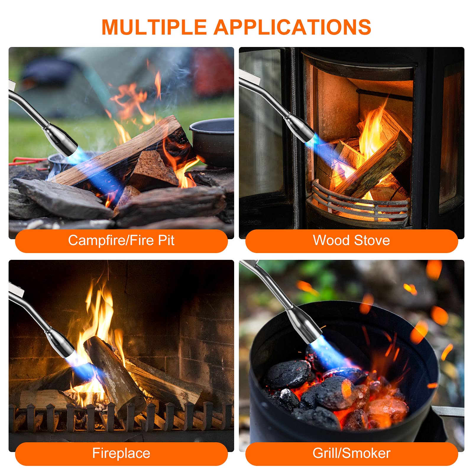 Buy Grill Torch Charcoal Starter, Propane Charcoal Lighter 30,000BTU