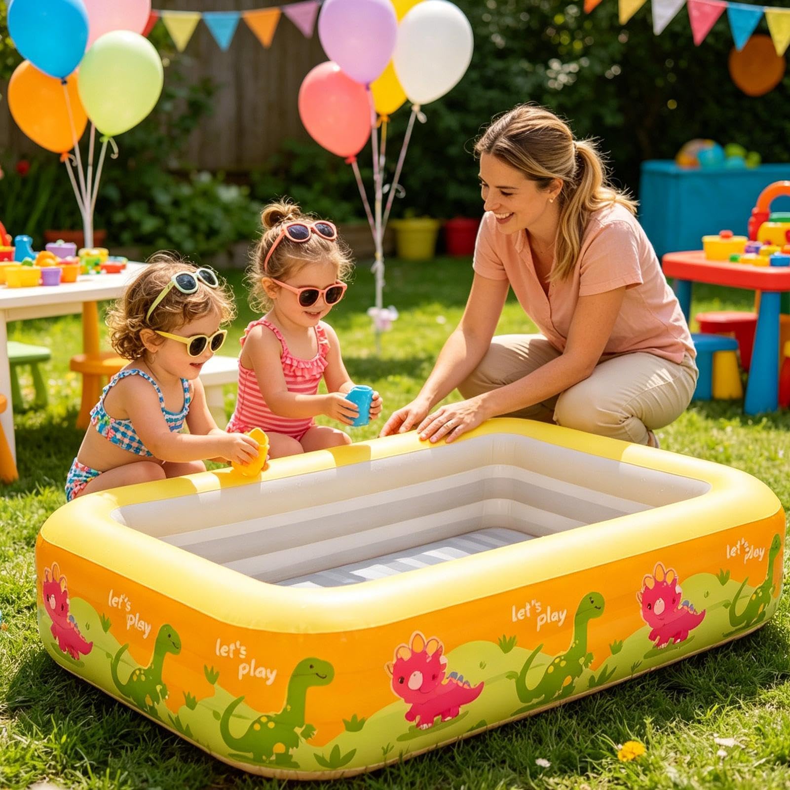 Piscina gonfiabile per bambini, portatile, grande, in PVC, antiscivolo