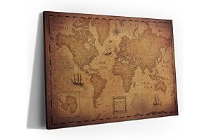 Conquest Maps World Travel Map with Push Pins