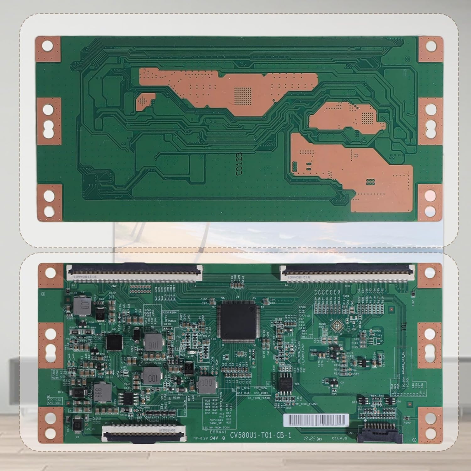 1 Pcs New and Original CV580U1-T01-CB-1 T-con Board Compatible with Hisense 58R6E