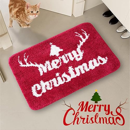 Miniatura 5 de wyewye Christmas Bathroom Rugs,Ultra Soft Christmas Bathroom Rugs Sets 2 Piece,Super Absorbent and Thick,Non-Slip,Machine Washable,Bath Mats for
