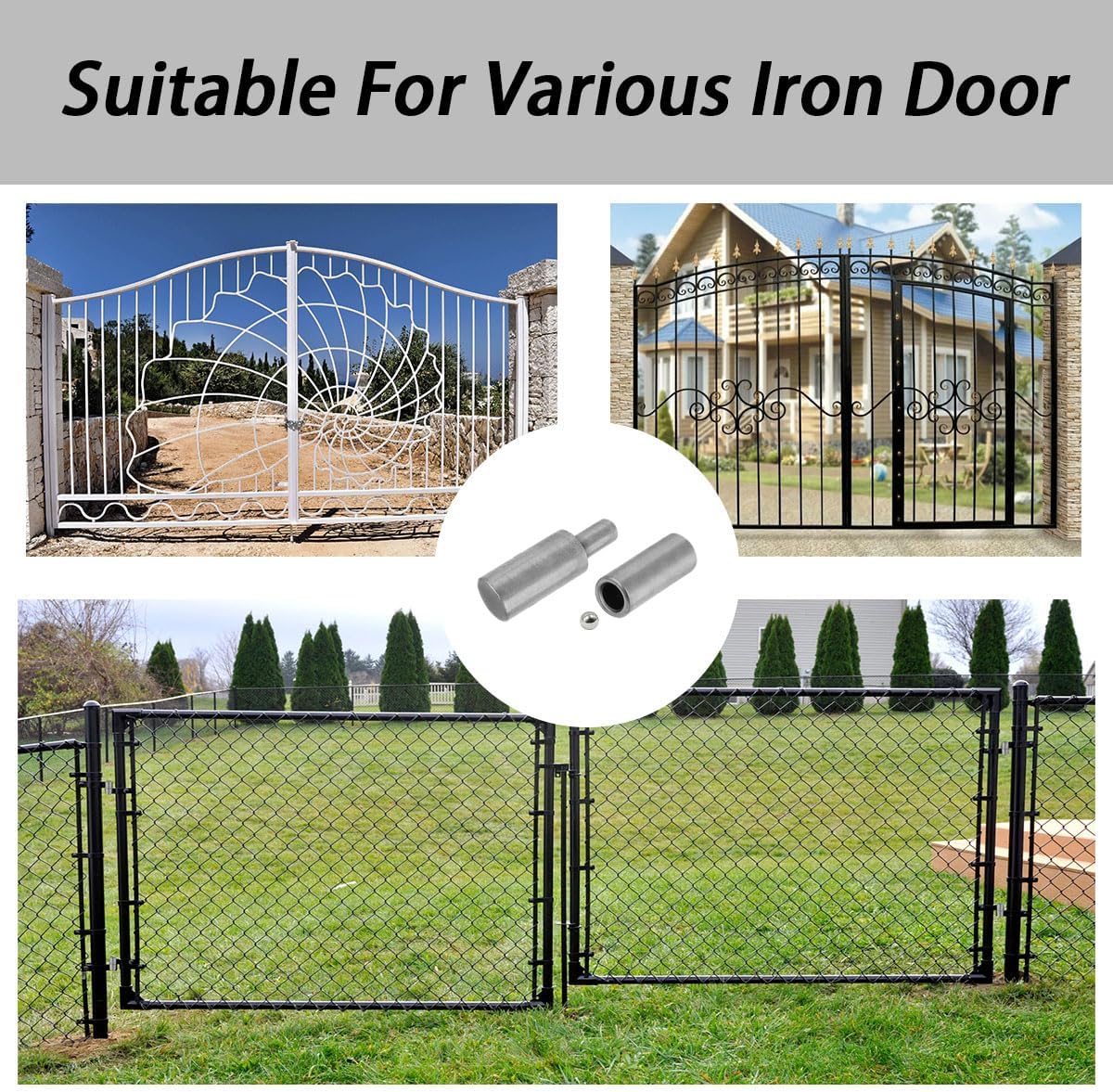 4 PCS Weldable Barrel Hinges 4⅛ x 3/4 inch Heavy Duty Gate Hinges Weld On Bullet Hinges Ball Bearing Detachable Hinge for Swing Door,Trailer Ramp (4 Pcs)