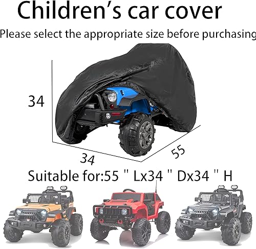 Miniatura 2 de Funda para automóvil de juguete para niños, tela Oxford impermeable 600D resistente, protección para todo tipo de clima, ajuste universal, cubierta