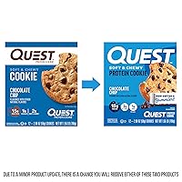 Vista 3 de Quest Nutrition Galleta de proteínas con chispas de chocolate, 15g de proteína, 1g de azúcar, 2g de carbohidratos netos, apta para ceto, alta