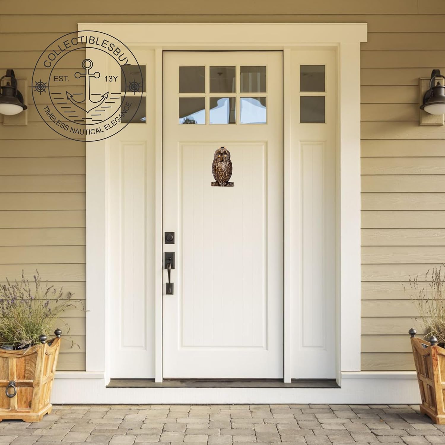 Antique Style Owl Door Knocker – Cast Iron Decorative Front Door Pull Handle, Vintage Garden Entrance Knocker, House Door Hardware, Rustic Owl Design