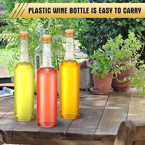 Miniatura 4 de Tioncy 20 botellas de cuello largo de 15 onzas, botellas de vino vacías, botellas de licor transparentes con tapas de rosca, botellas de coquito