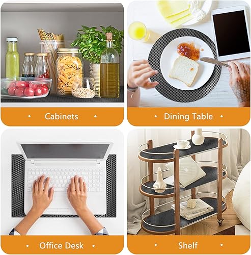Miniatura 7 de Revestimiento de estante para cajones de cocina, material EVA no adhesivo, forros para refrigerador con manteles individuales impermeables y
