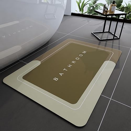 Vista 49 de Alfombras de baño 24x48 pulgadas, alfombra mágica moderna para el baño, alfombra de goma antideslizante de secado rápido absorbente, alfombras