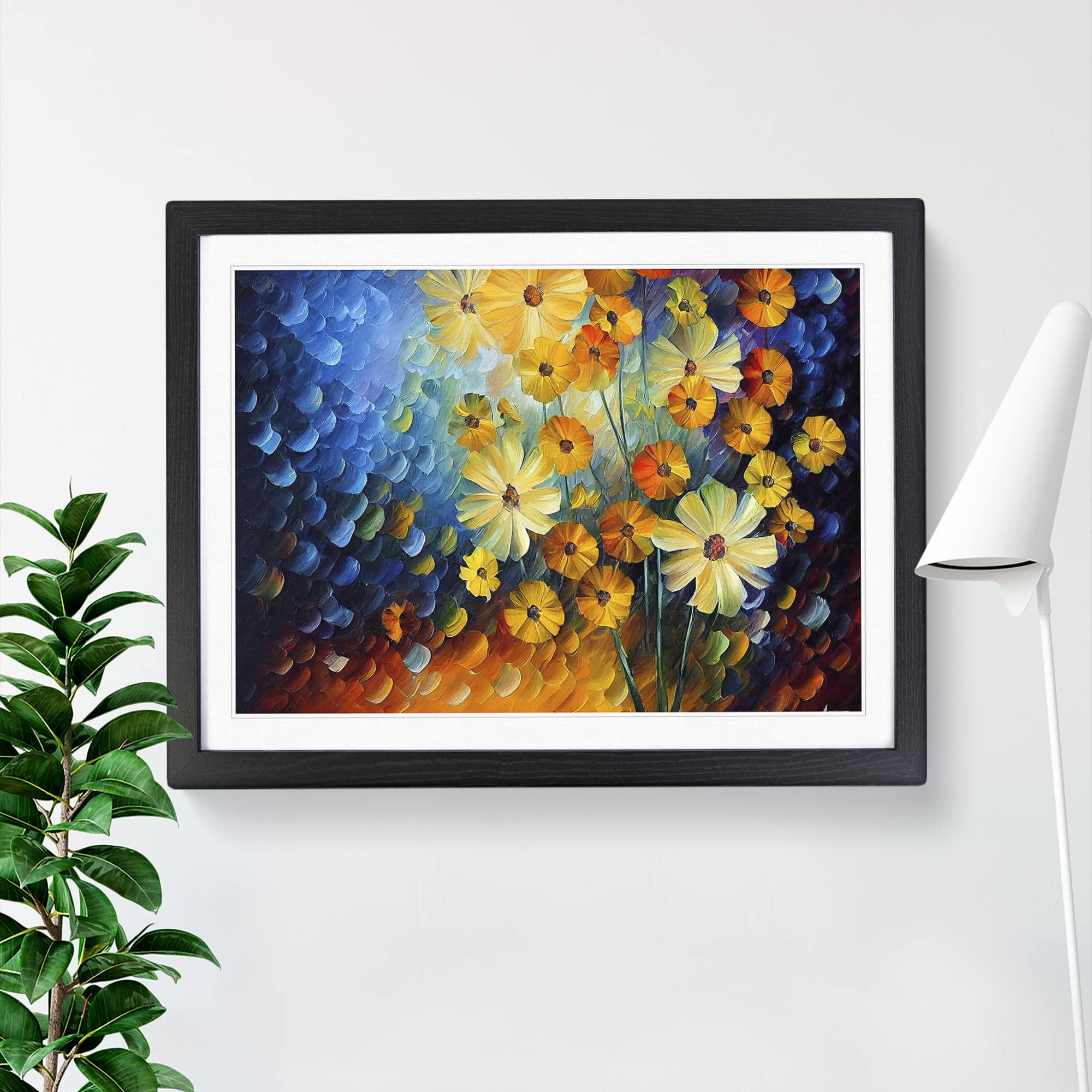 Painted Wildflowers Vol.3 Abstract Framed Print, Black, A3 (46 x 34 cm) - Image 3
