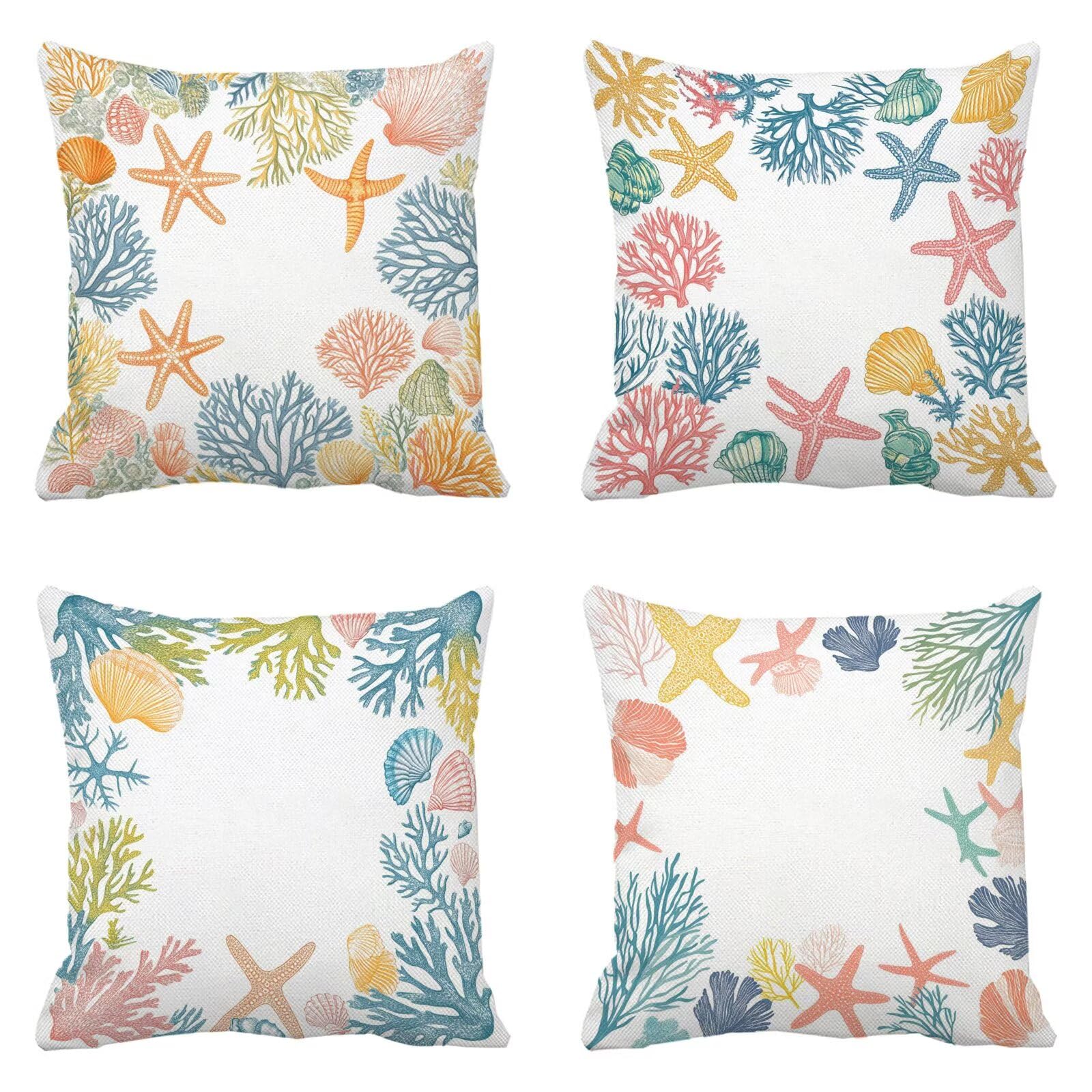 Housse de coussin extérieur imperméable 50x50 pour décorer le salon de jardin en été