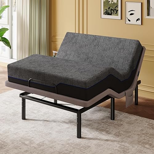 Amada Adjustable Bed Frame Queen Size, Electric Bed with Head & Foot Incline, Zero-Clearance and Zero Gravity Mode, 4 USB Ports and Wireless Remote, Easy Assembly, Ideal for Comfort