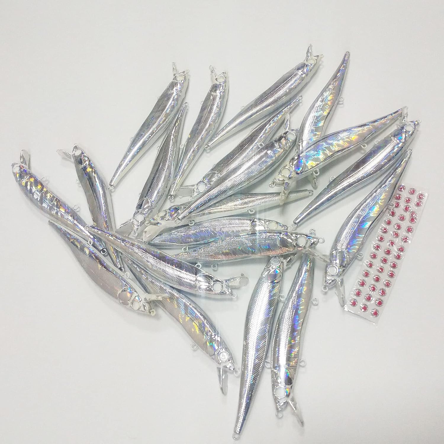 20pcs/Set 12cm 12g Minnow Crankbait Hard Fishing Lures Holographic Slow Sinking Jerkbaits with Weight Transfer System