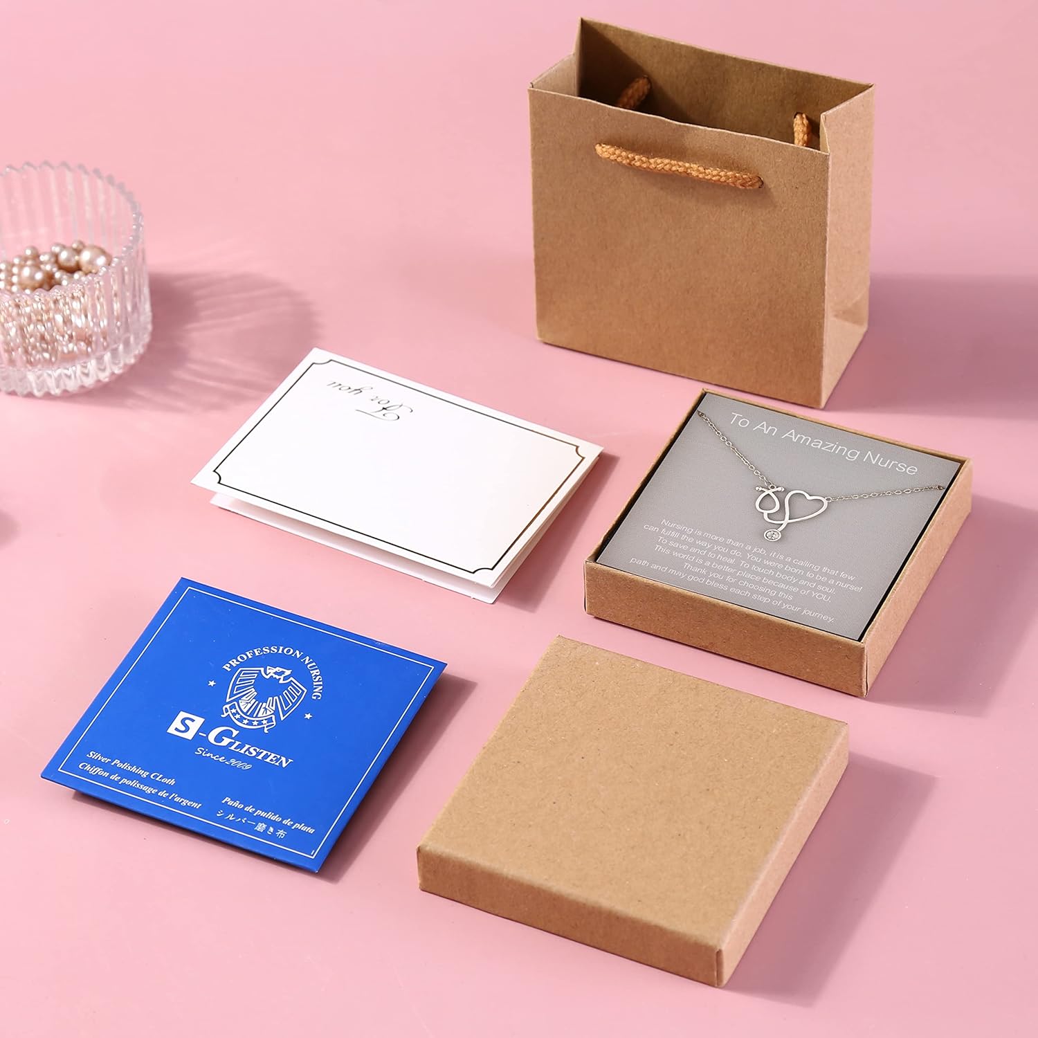 Nurse Appreciation Gifts - Nurses Week Gifts 2025 for Women - Sterling Silver Stethoscope Necklace for Nurse New Nurses Nursing Students Graduation Gift - Image 7