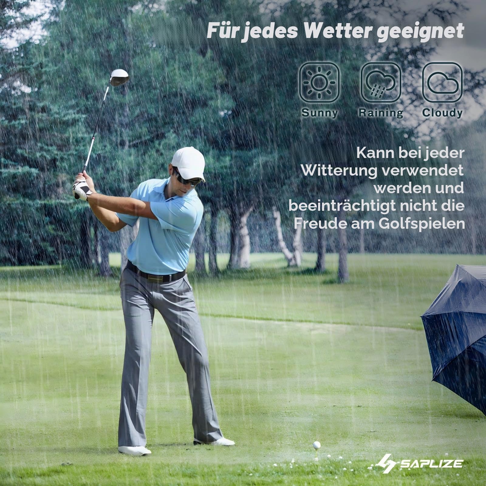 SAPLIZE Golfgriffe 13er-Set mit komplettem Regripping-Kit, Standard / Mittelklasse/übergroß, Weiß / Grün / Rot / Blau, Golfschlägergriff