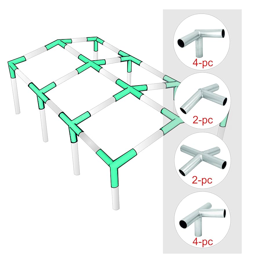 PEAK チャブ台 3-Way 1-3/8'' ID LOW PEAK Frame Connectors Canopy PEAK