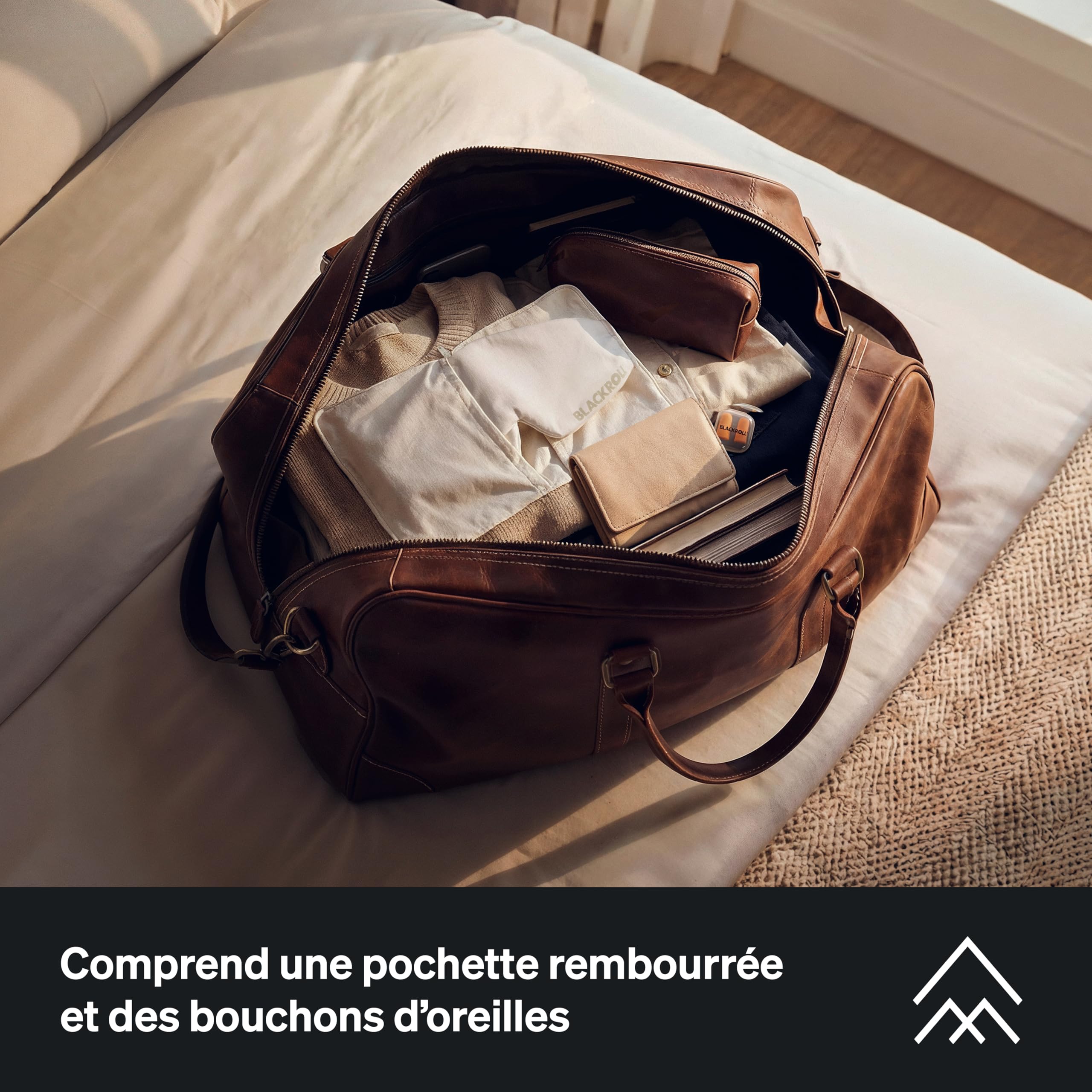 Masque de sommeil en Tencel™ Lyocell et viscose Cellliant avec fermeture , sans pression, extra doux, avec bouchons d'oreilles réutilisables, lavable à 30 °C