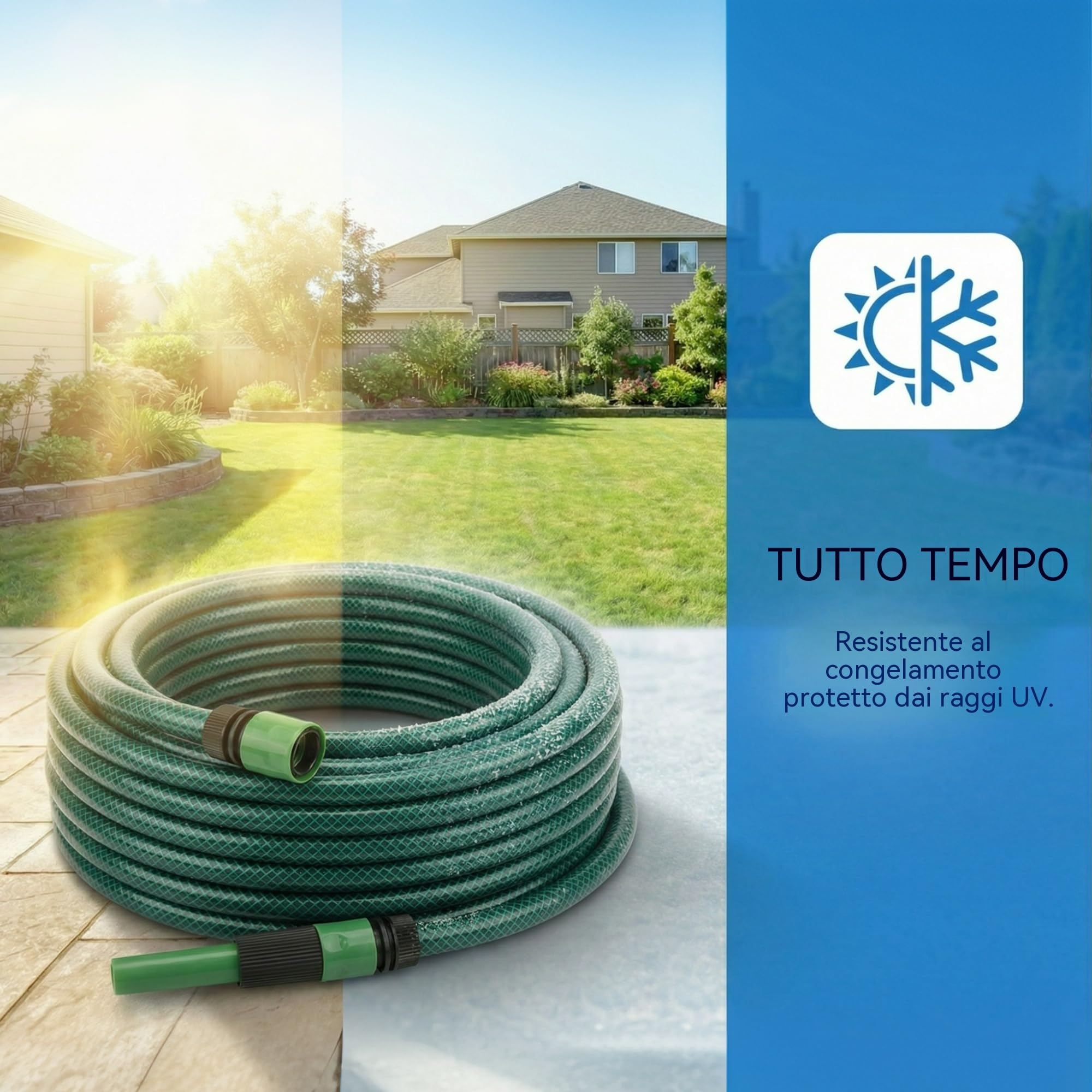 Darnassus Tubo Da Giardino Corto In PVC Con Attacco Rapido In Plastica | 30M Anti-Perdite E Anti-Grippaggio, Tubo Di Collegamento Da 12 mm Di Diametro Interno Per Lavatrici, Camper E Roulotte