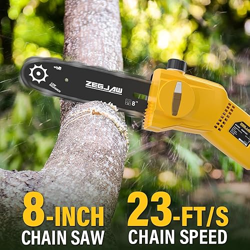 Miniatura 2 de Sierra de poste con cable, sierras de poste de 6 amperios y 8 pulgadas para recortar árboles, sierra de poste eléctrica con alcance de 13 pies de