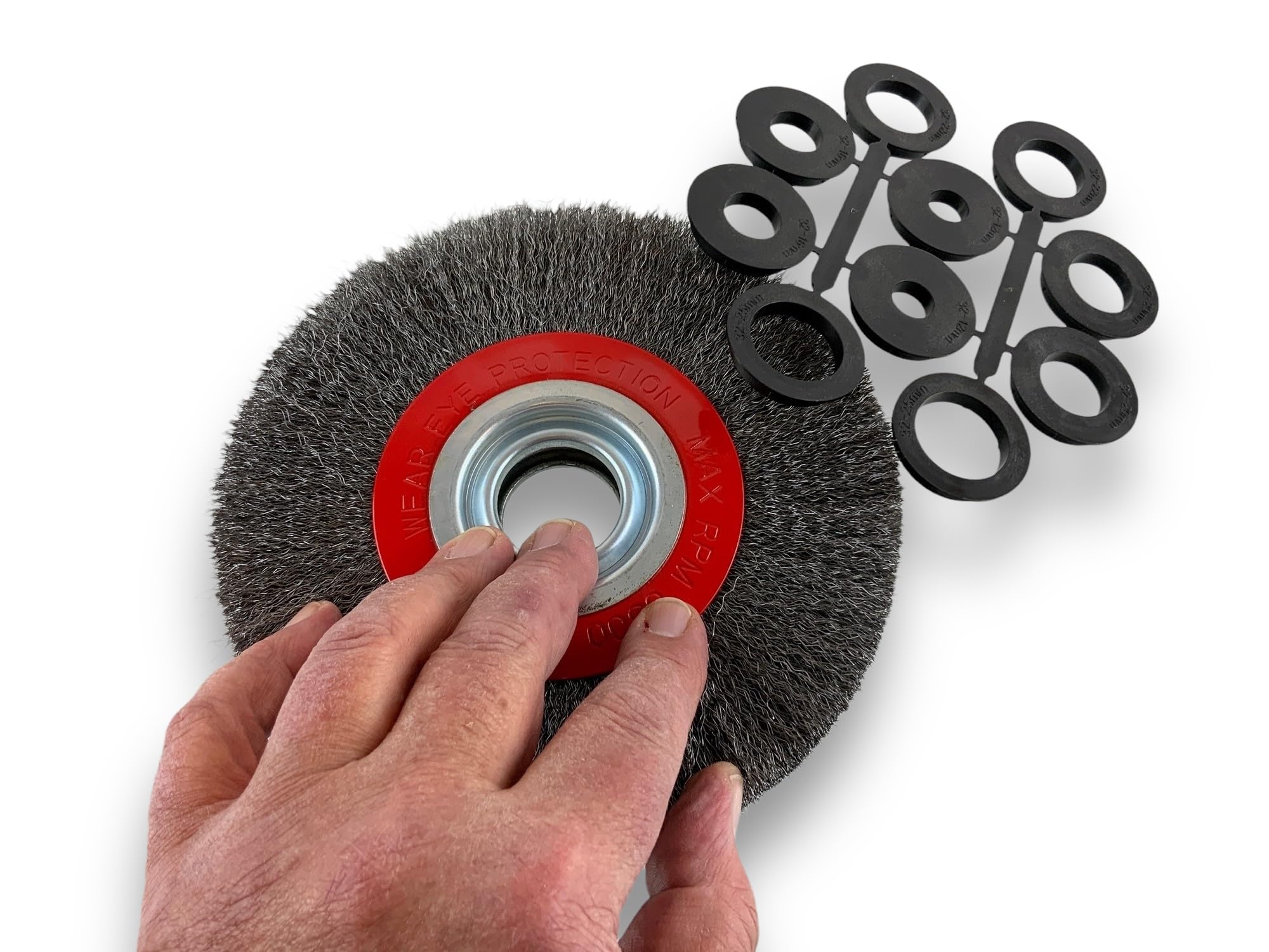 Kibros Brosse circ. touret ACIER fil dur Ø 175 mm 2 rangs