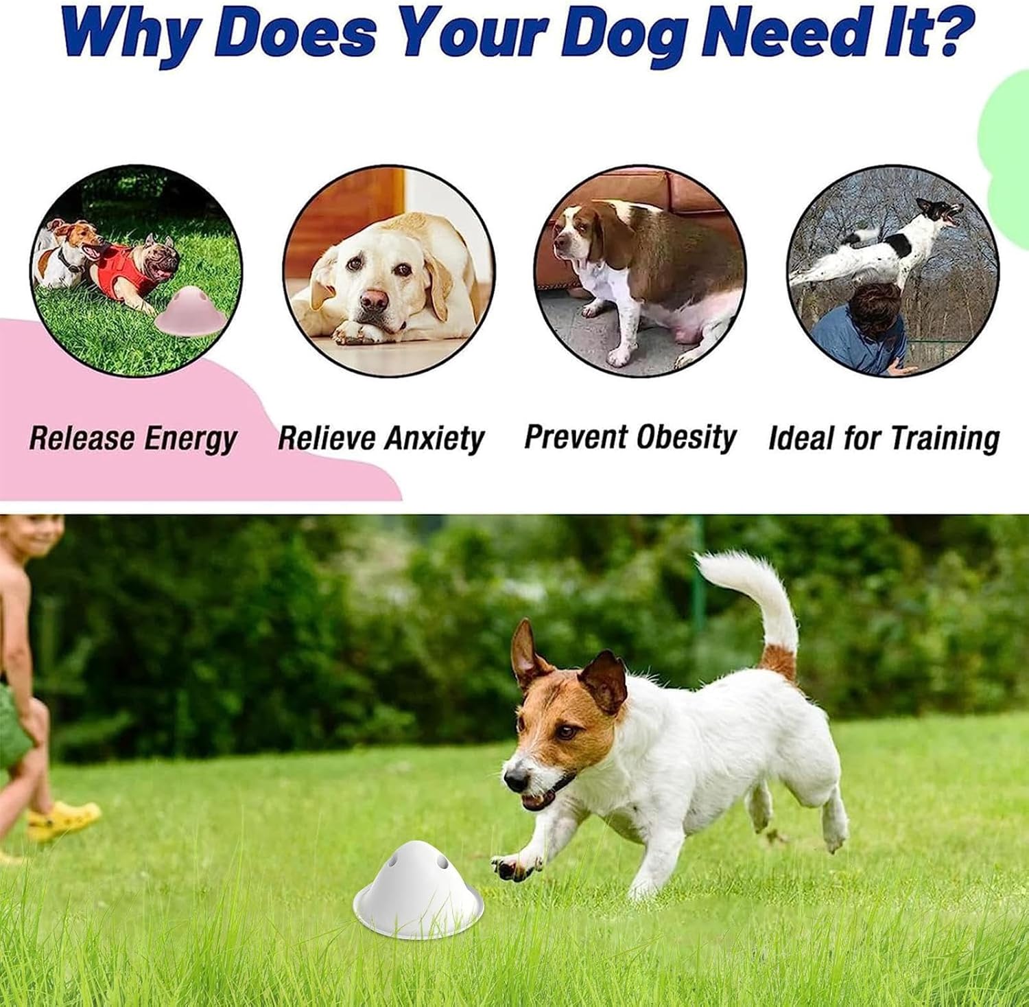 Interactive Dog Food Toy, 5.51 Inch Puppy Treat Dispensing Toy, Durable Puppy Supplies for Small Medium Dogs, Eco-friendly Bite Resistant Puppy Teething Toys