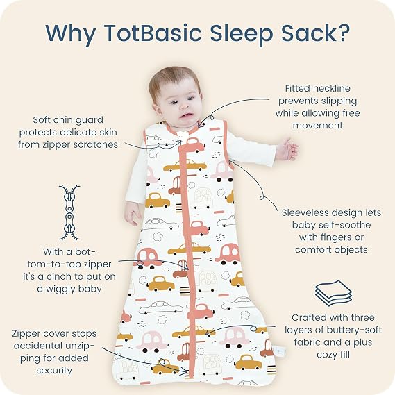 Toddler Sleep Sacks 2T-3T-4T, 0.5 TOG Light Summer Wearable Blankets, Extra Long XL Sleeping Bags, 2 Pack