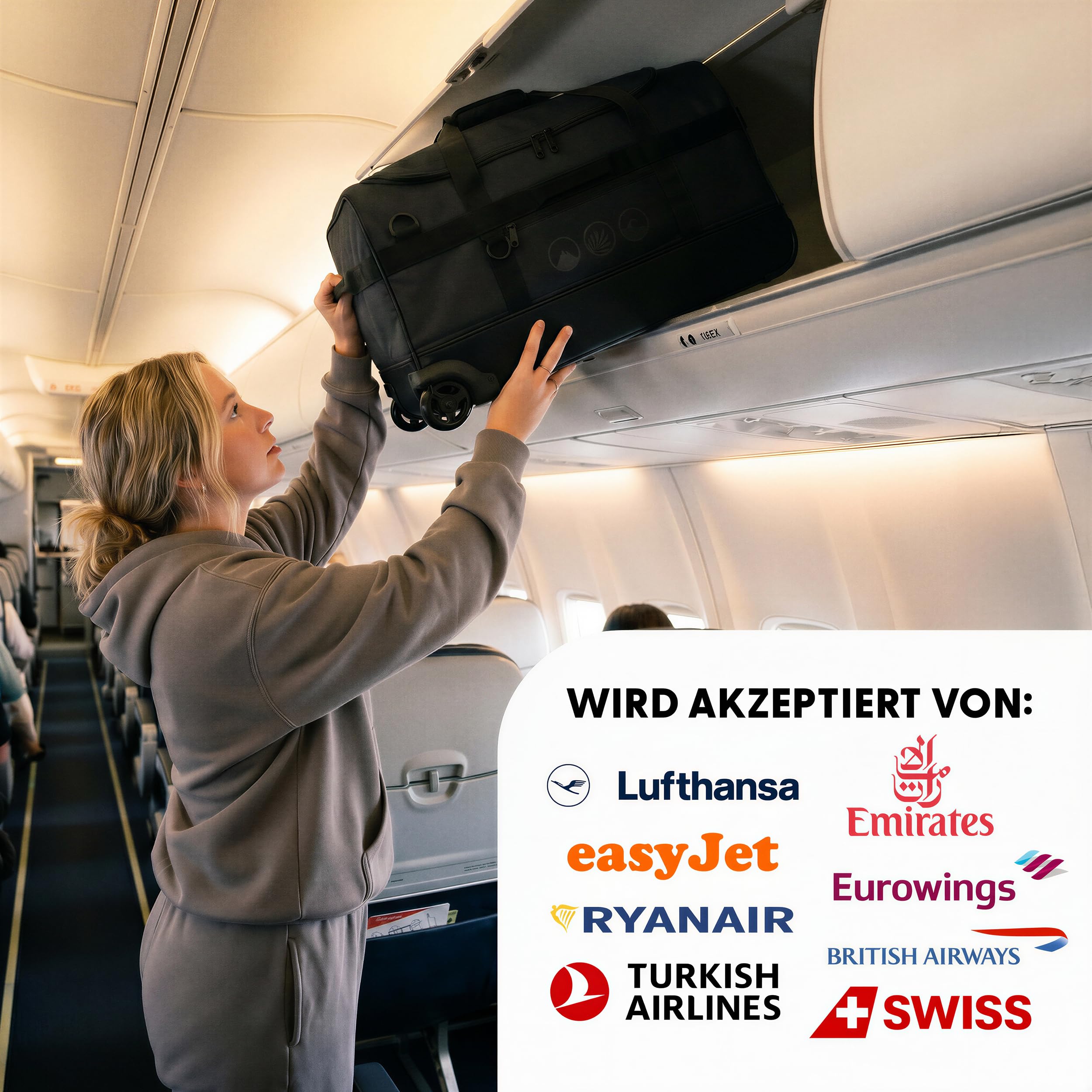 Bolsa de viaje XL con ruedas 3 en 1, mochila de viaje y carrito impermeable | Flow con compartimento para zapatos y esquinas protectoras para hombre y mujer | mochila de viaje de alta calidad Ripstop