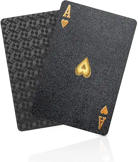 Diamond Waterproof Black Playing Cards, Poker Cards, HD,...