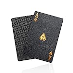 BIERDORF Diamond Waterproof Black Playing Cards, Poker Cards, HD, Deck of Cards (Black)