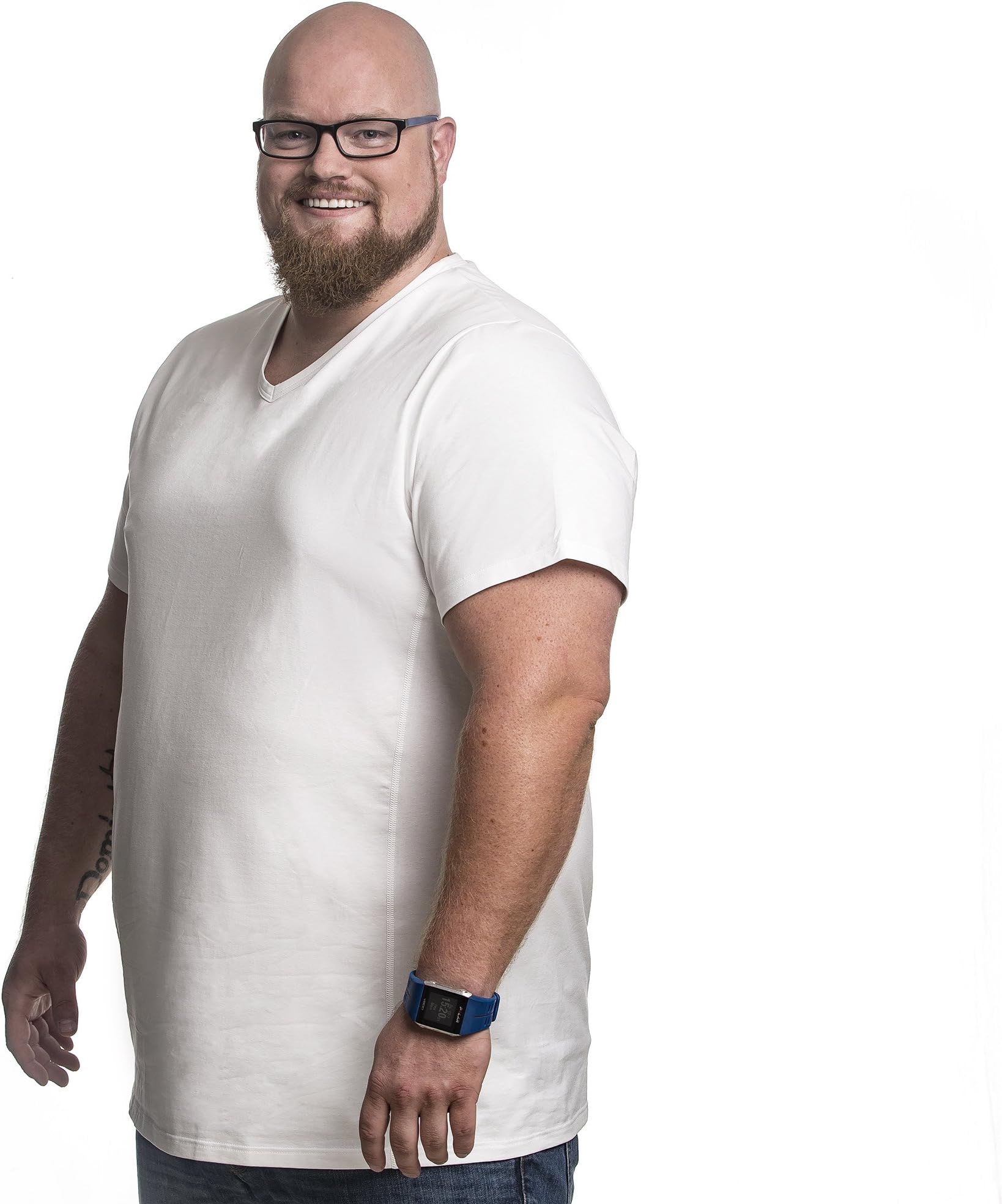 Alca Classic 2pack V-Neck T-Shirt for Big Size Man from XXL-B to 8XL-B