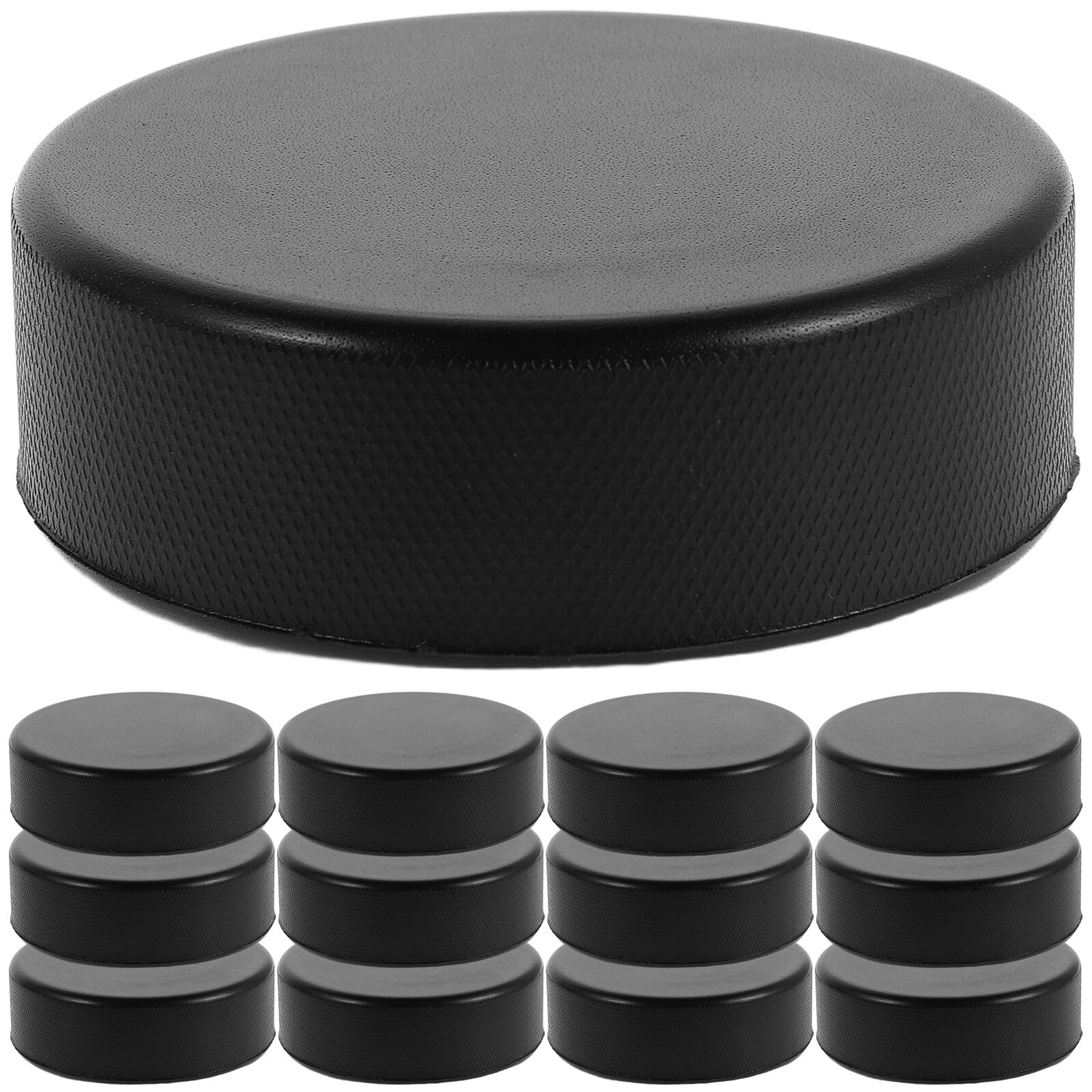 PACKOVE 20 Leichte Hockeypucks aus Pu für Training und Straßenhockey Schwarz Vielseitig Einsetzbar für Indoor und Outdoor Training