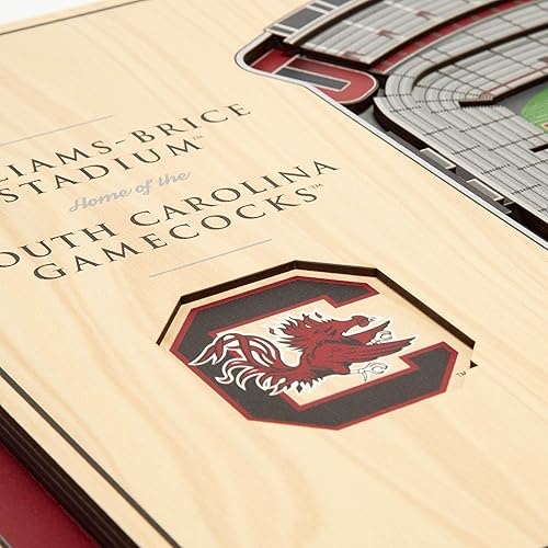 Miniatura 5 de YouTheFan - Póster para pared de la NCAA, vista de estadio en 3D de 5 niveles