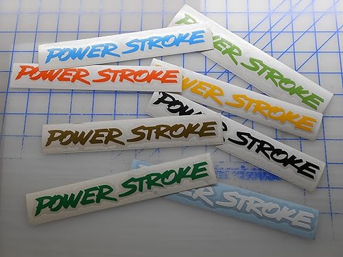Miniatura 2 de Vinyl Decal - Compatible with Powerstroke diesel products (11"x1.25", Lime Green)