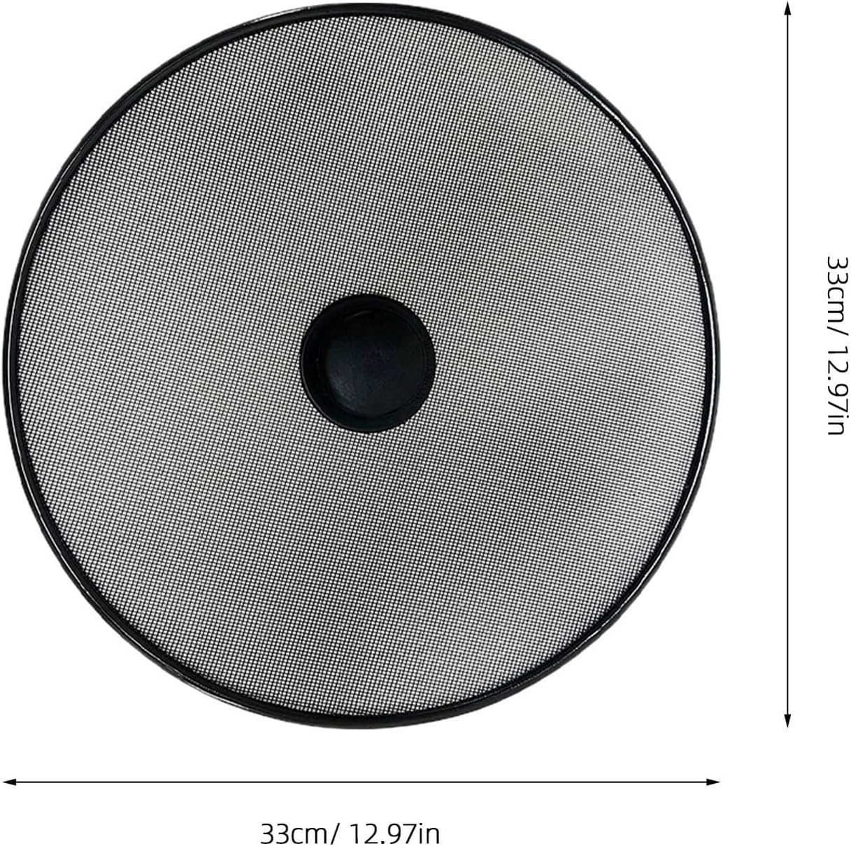 Amosfun Stainless Steel Mesh Splatter Guard Pan Lid Splatter Screen Cover With Knob Handle for Frying Pan Skillet Diameter 13 Inch