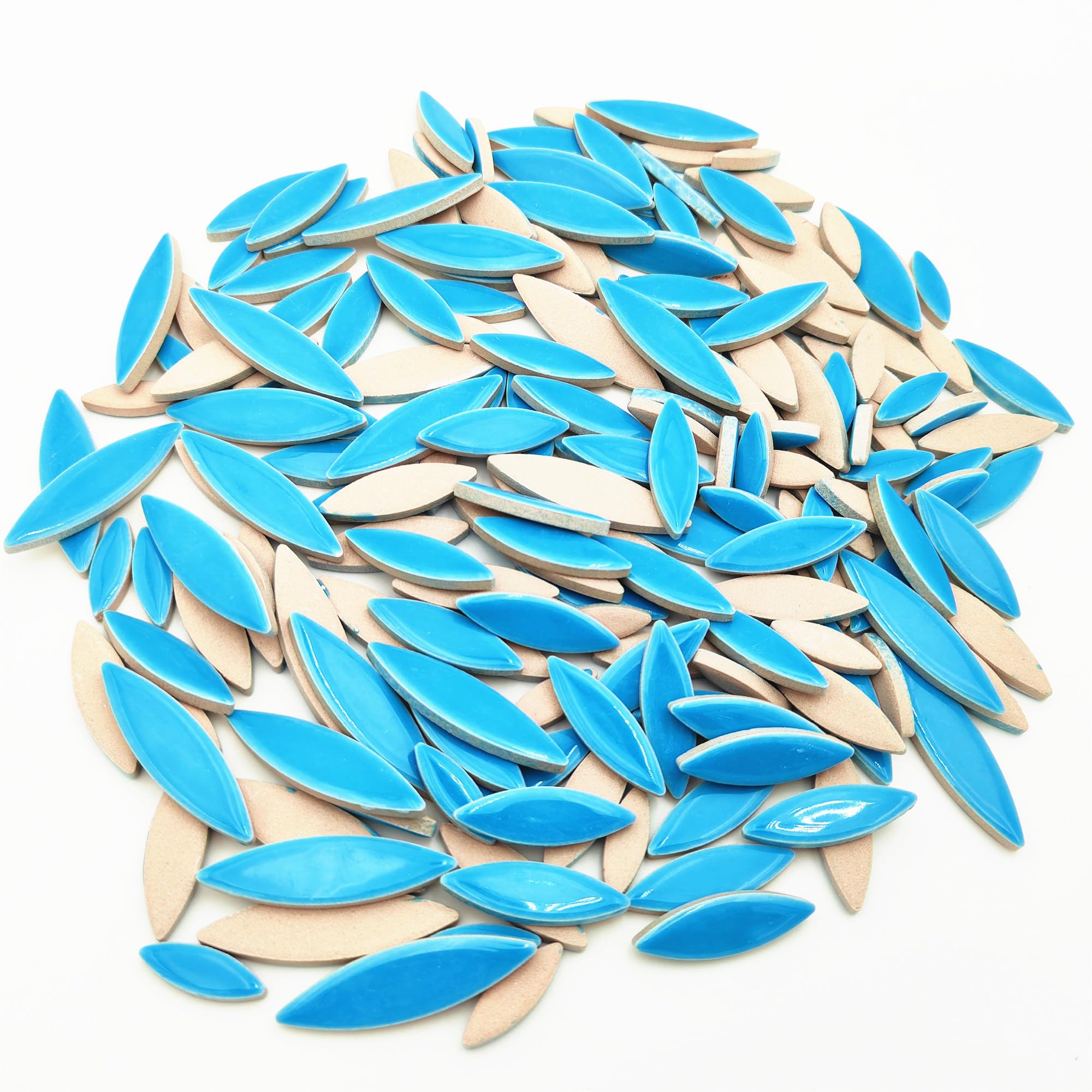 Leaf Petal Ceramic Mosaic Tiles for Crafts 500g Irregular Mosaic Pieces - Image 4
