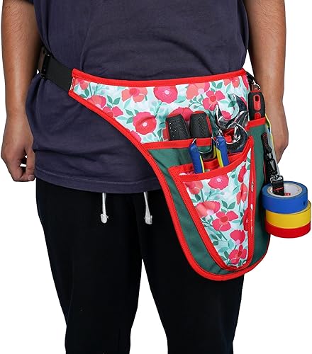 Miniatura 3 de KUNN Cinturón de herramientas de jardín, organizador de herramientas ajustable, bolsillo multiusos para jardinería, fontanería, floristería,