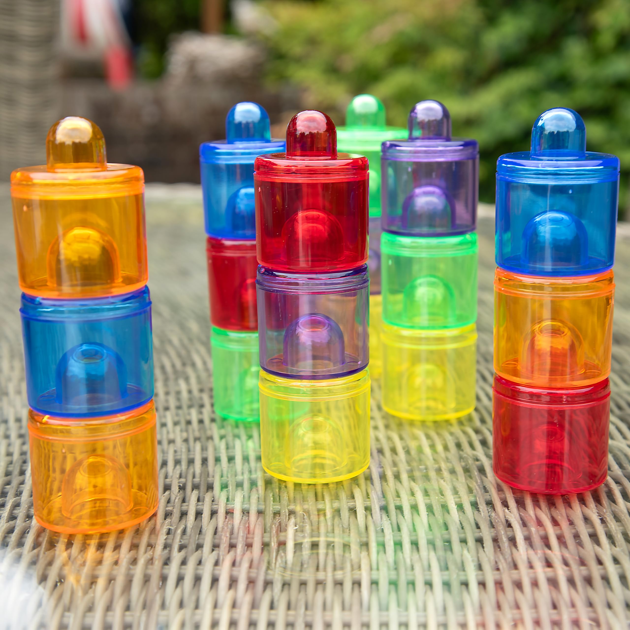 TickiT 73105 Translucent Colour Pot Set, 42 mm Dia, 18 Pieces, Translucent