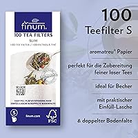 Vista 2 de RSVP International Endurance Finium Collection - Filtro de té de hojas sueltas, bolsas pequeñas, 100 unidades, tapa abatible