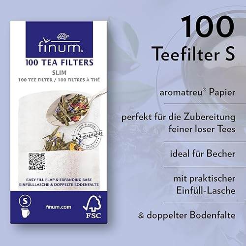 Miniatura 2 de RSVP International Endurance Finium Collection - Filtro de té de hojas sueltas, bolsas pequeñas, 100 unidades, tapa abatible