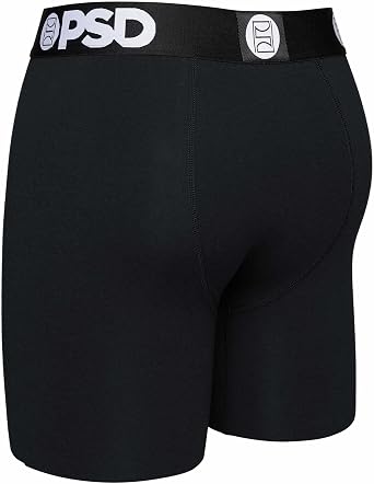 PSD Underwear Mens Boxer Briefs - 3 Pack Boxer Briefs, Mid Length, Soft & Breathable Boxer Briefs for Men