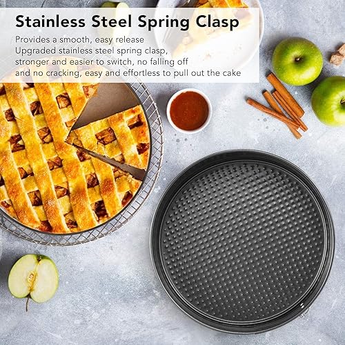 Miniatura 3 de Juego de utensilios para hornear pasteles, juego de 3 moldes de acero al carbono, forma de corazón redondo, fácil de liberar, doble revestimiento