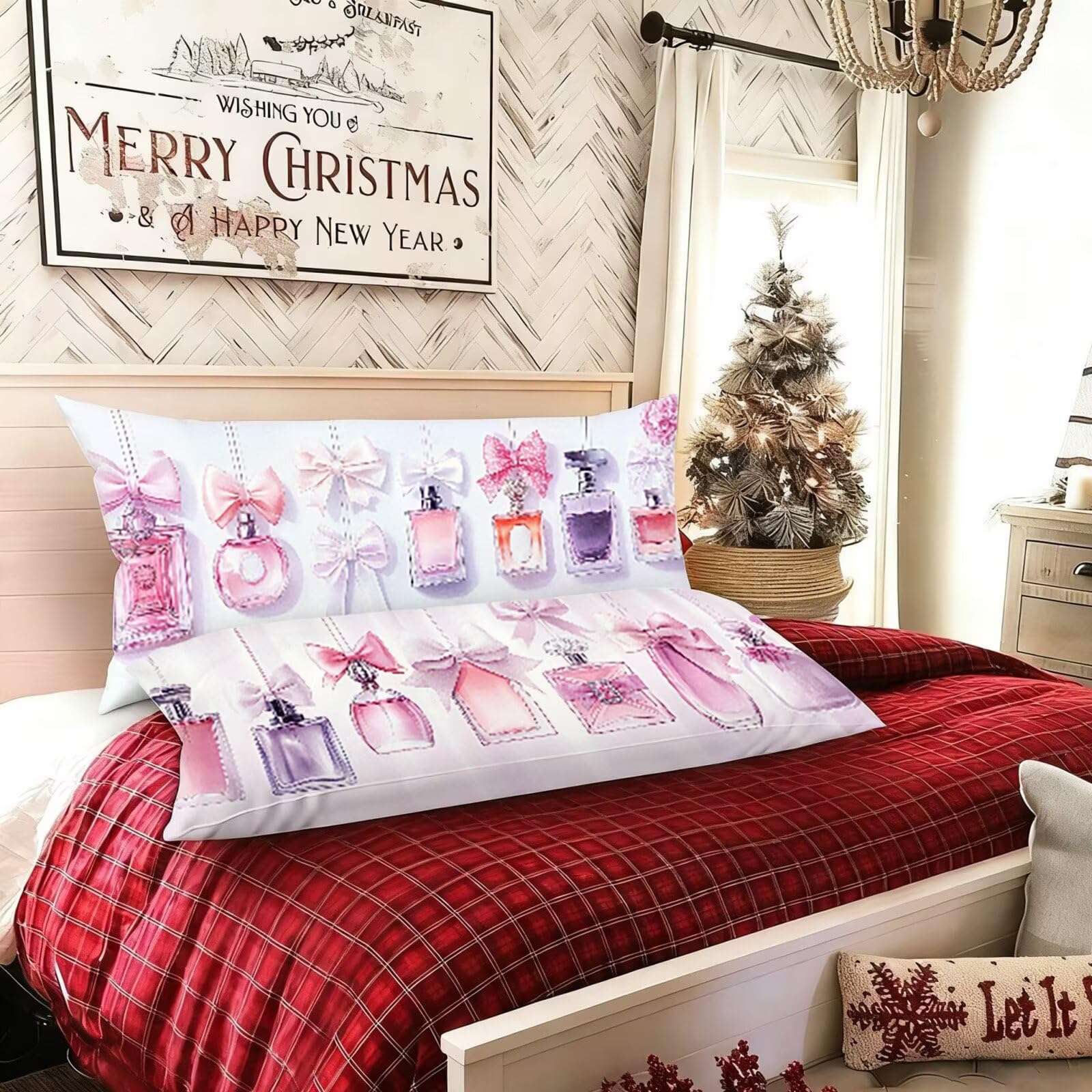 Poszewka na poduszkę 150 cm perfumy poszewka na poduszkę 50 x 150 zestaw 2 sztuk, nowoczesna poszewka na poduszkę aksamitna poszewka na poduszkę dwustronny nadruk do salonu, sypialni, łóżka, sofy
