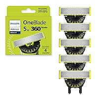 Vista 11 de Philips Norelco OneBlade 360 Cuchilla, Cuchilla de Repuesto Genuina, Kit de Cara/Cuerpo, para Afeitadora y Recortadora Eléctrica OneBlade, Acero